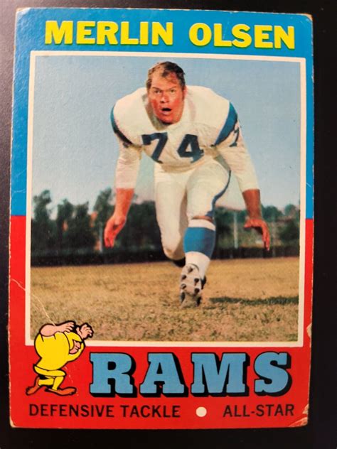 Topps Merlin Olsen Football Card Ebay