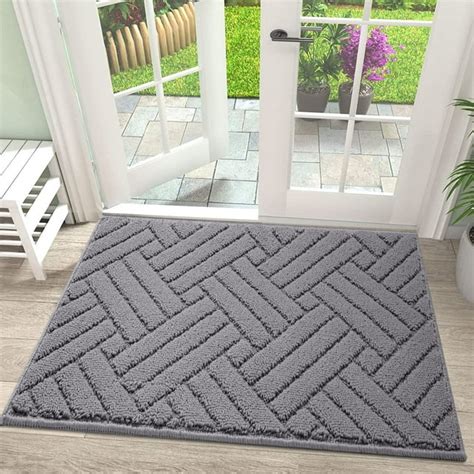 "JEEDOVIA Absorbent Low Profile Doormat, Non-Slip Rubber Backing ...