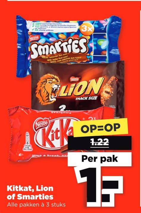 Kitkat Lion Of Smarties Aanbieding Bij Plus