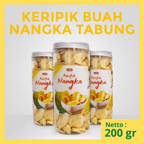 Jual BARIN Keripik Buah Nangka Tabung Kemasan Premium Malang 200 Gram