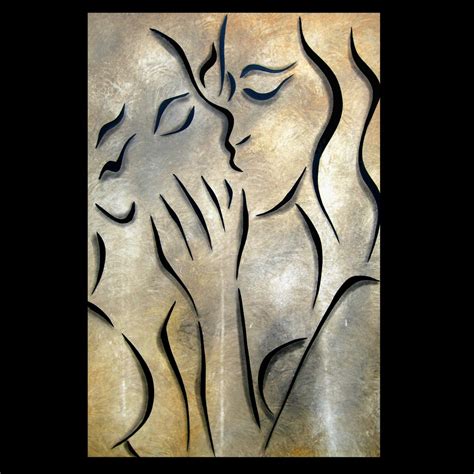 Simple Kiss Original Large Abstract Contemporary Modern Art LOVE