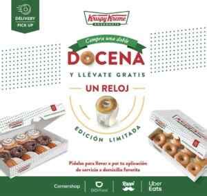 Promoción Krispy Kreme reloj Gratis en la compra de 2 docenas de donas