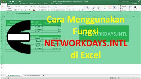 Cara Menggunakan Fungsi Networkdays Intl Di Excel Compute Expert