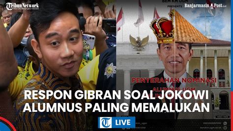 Respon Gibran Soal Presiden Jokowi Dinobatkan Sebagai Alumnus Paling