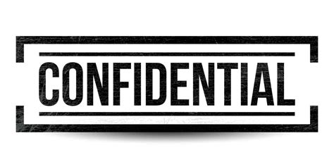 confidential stamp vector