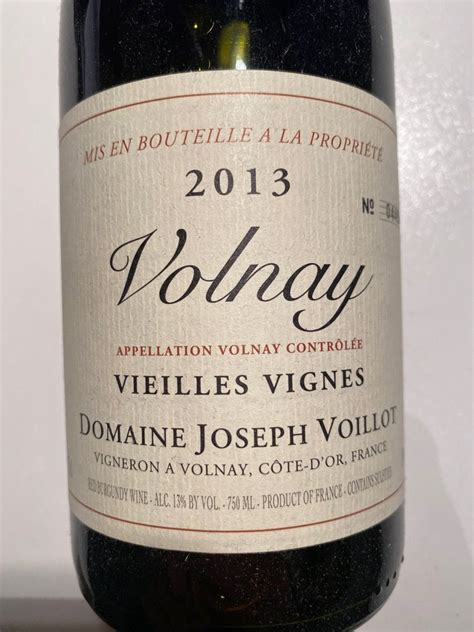 Domaine Joseph Voillot Volnay Vieilles Vignes France Burgundy