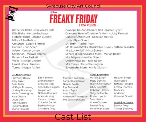 Freaky Friday Cast List | Syracuse City Arts Council