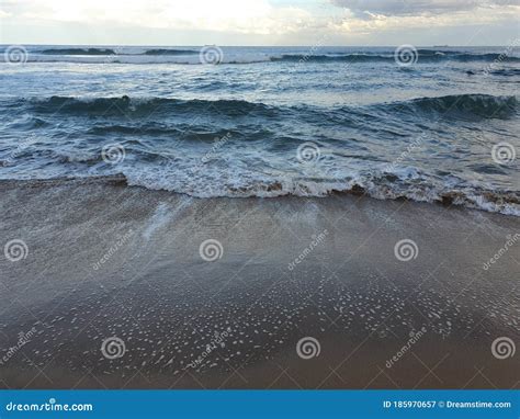 Peaceful Wave - Ocean Energy Stock Image - Image of coast, cloud: 185970657