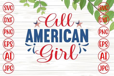 All American Girl Svg Graphic By Graphicbd · Creative Fabrica