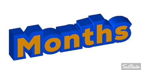 Months Word Animated  Logo Designs