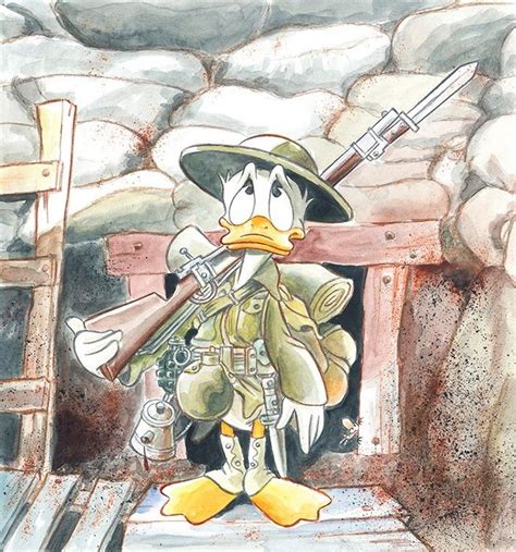 Donald Duck Inspired By 1st WW Original Painting Tony Catawiki