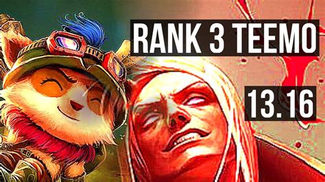 Teemo Vs Vlad Top Rank 3 Teemo 6 Solo Kills 16m Mastery 800