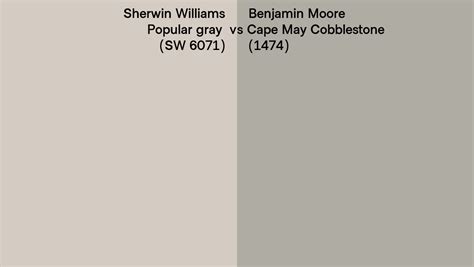 Sherwin Williams Popular Gray Sw Vs Benjamin Moore Cape May