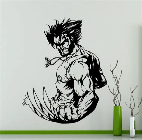 Wolverine Wall Decal Superhero DC Marvel Comics Vinyl Sticker