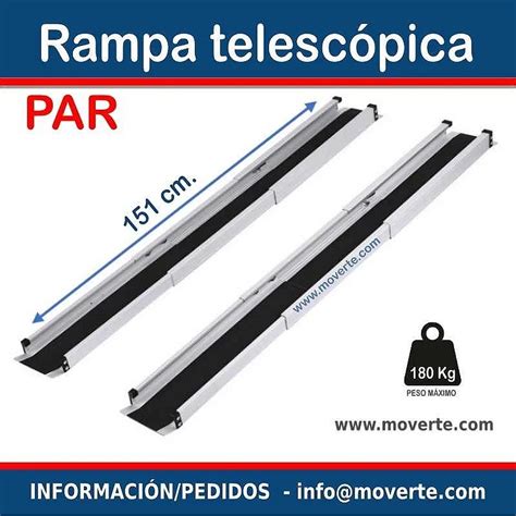 Rampa plegable telescópica de 151 cm de gran calidaad superior