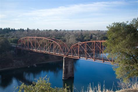 The Bridge Over the American River Stock Image - Image of river, united ...