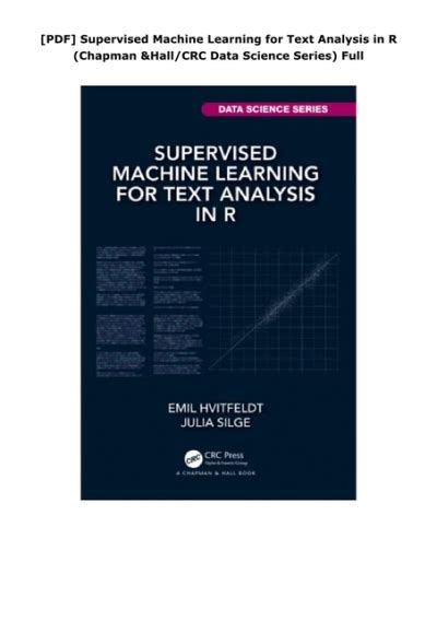 Pdf Supervised Machine Learning For Text Analysis In R Chapman And Hallcrc Data Science Series