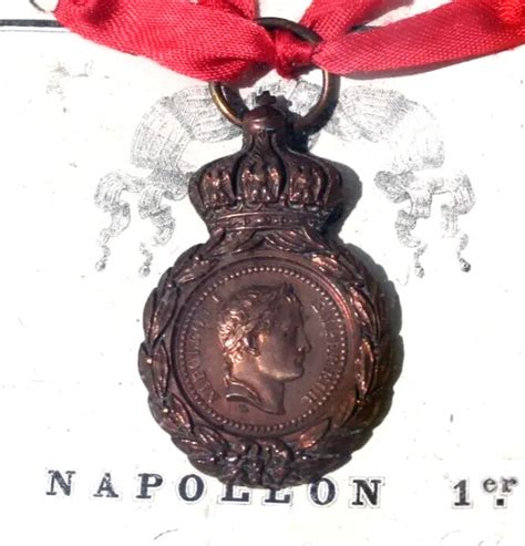 ANCIEN DIPLÔME ET médaille de sainte helene napoléon EUR 120 00