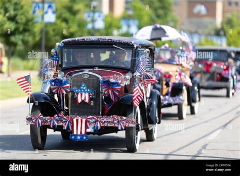 Arlington Texas Usa July 4 2019 Arlington 4th Of July Parade Ford Model A With American