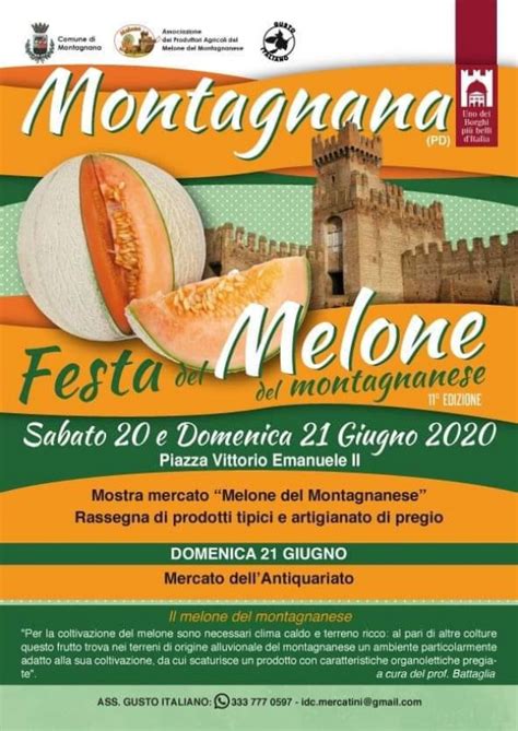 11 FESTA DEL MELONE DEL MONTAGNANESE Sagre Enogastronomiche Veneto