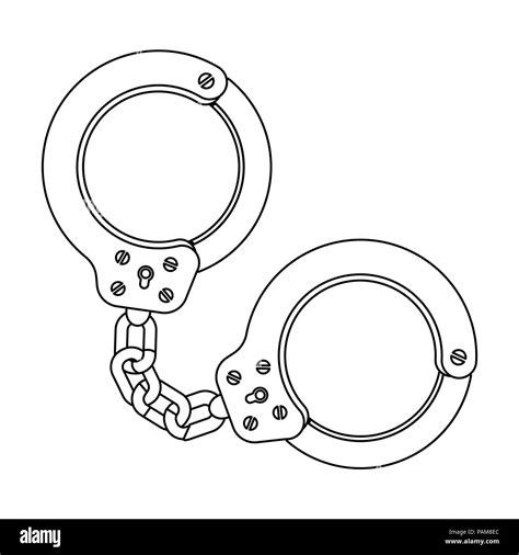 Police Handcuffs Coloring Page Coloring Pages