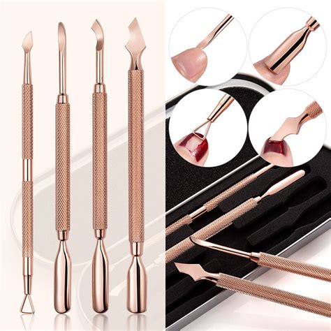 Stks Doos Rvs Cuticle Pusher Rose Gold Nail Gel Grandado