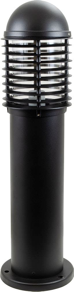 Dabmar D3390 B Contemporary Line Voltage Black Outdoor Landscape Lighting Bollard Dab D3390 B