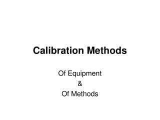 PPT - Calibration methods PowerPoint Presentation, free download - ID ...