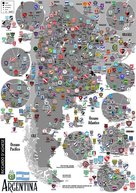 Football teams map of england, italy and argentina. : r/MapPorn