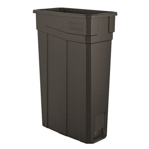 Guestsupply Us Suncast Commercial Gallon Resin Slim Trash Can Gray