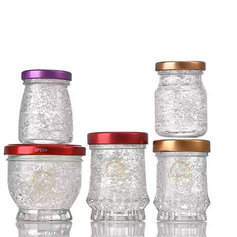 30ml 40ml 50ml 80ml 100ml Luxury Mini Bird Nest Design Food Jam Spice Storage Jar Glass Honey