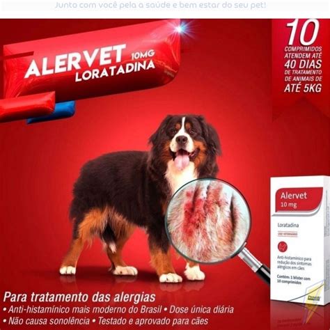 Alervet Antial Rgico Pra Cachorro Trata Alergias Kit Unds