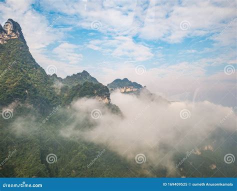 Beautiful Tianmen Mountain View from Cable Car To Tianmen Mountain ...