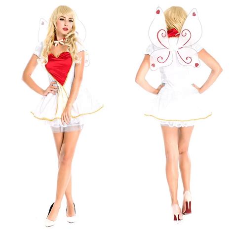 Sexy Adult Cupid Butterfly Fairy Costume For Women Red Heart Of Women