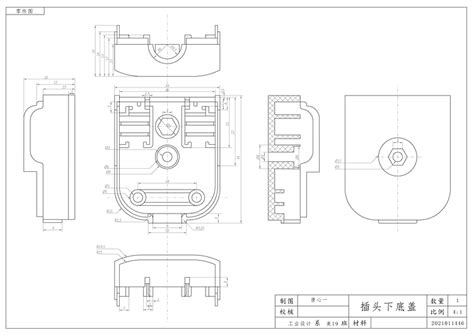 Engineering Drawing | Electrical Plug by Xinyi Tang on Dribbble