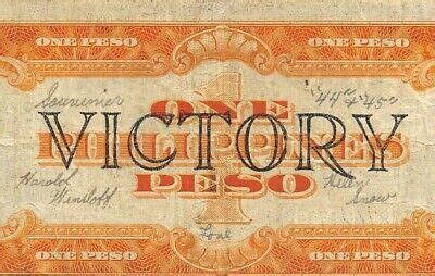 Philippines Peso Nd Victory Series Wwii Issue Circulated