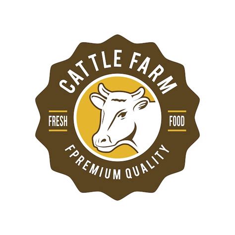 Premium Vector Cattle Farm Logo Design Template Cow Design Vector