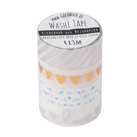 Goldbuch Washi Tape Love Silver Foto Erhardt