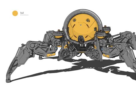 Artstation The Spider Bot Mohammad Hossein Attaran Robot Concept