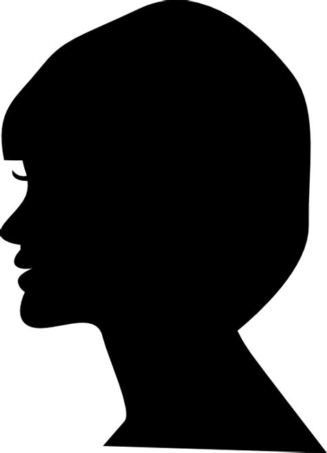 Free Download Woman head side view silhouette Icon Webfont - People ...