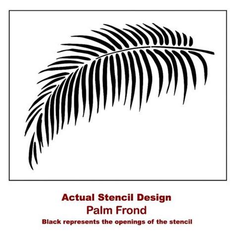 Palm Frond Stencil Wall Art Stencil Instead Of Decals Easy To Use Wall