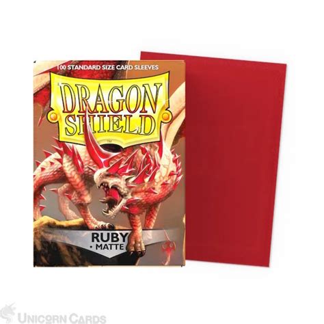 Dragon Shield Matte Ruby Sleeves Standard Size 100 One Piece