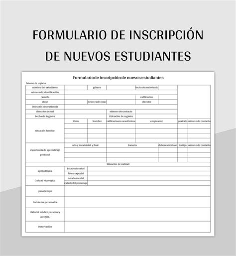 Plantilla De Formato Excel Formulario De Registro De Lista De