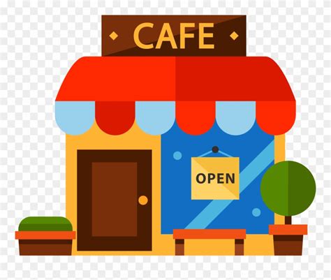 Download Cafe Restaurant Cartoon Color Transprent - Cafe Cartoon Png ...