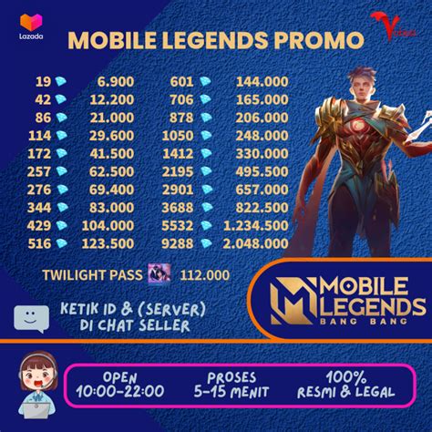 Top Up Diamond Mobile Legends Murah Via Id Legal Fast Lazada Indonesia