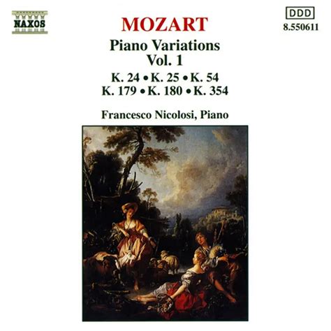 Francesco Nicolosi Wolfgang Amadeus Mozart Piano Variations Vol