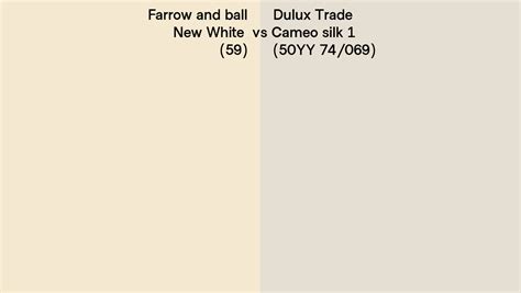 Farrow And Ball New White 59 Vs Dulux Trade Cameo Silk 1 50YY 74 069