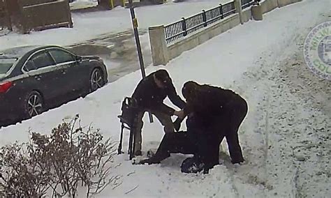 Bus Driver Rescues Fallen Frail Pensioner From Snow Daily Mail Online