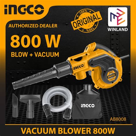 INGCO 2 In 1 Vacuum Blower 800W Dust Extractor CPU Blower AB8008