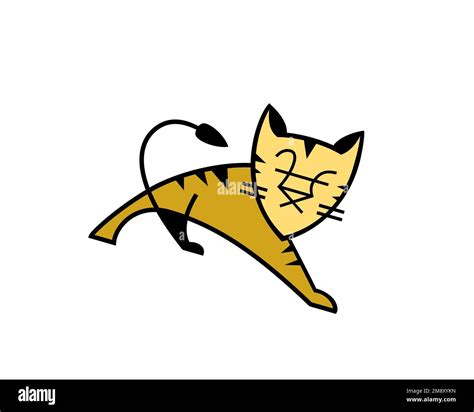 Apache Tomcat, rotated logo, white background B Stock Photo - Alamy